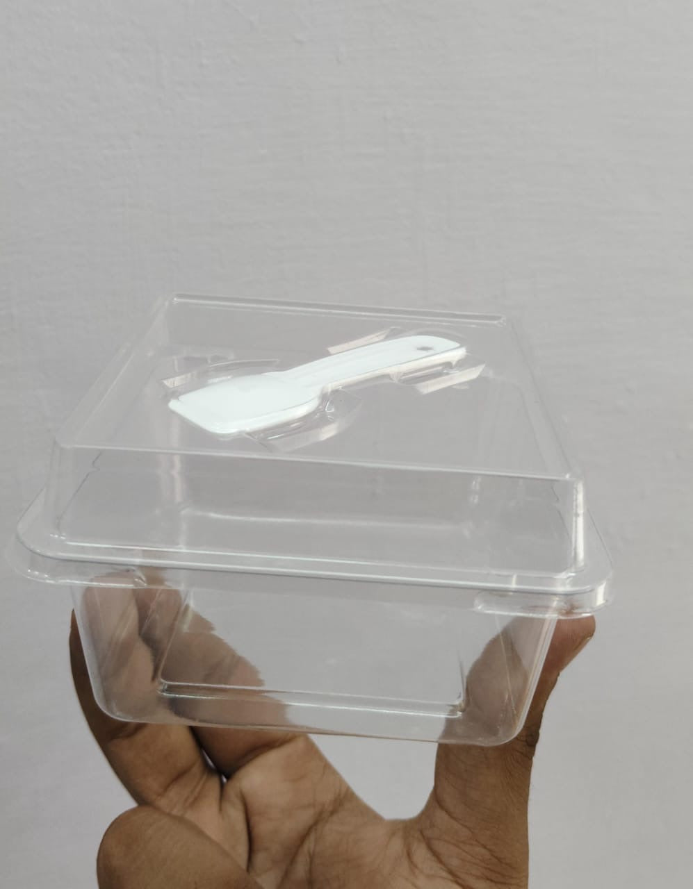 Square Dessert Bowl With Spoon