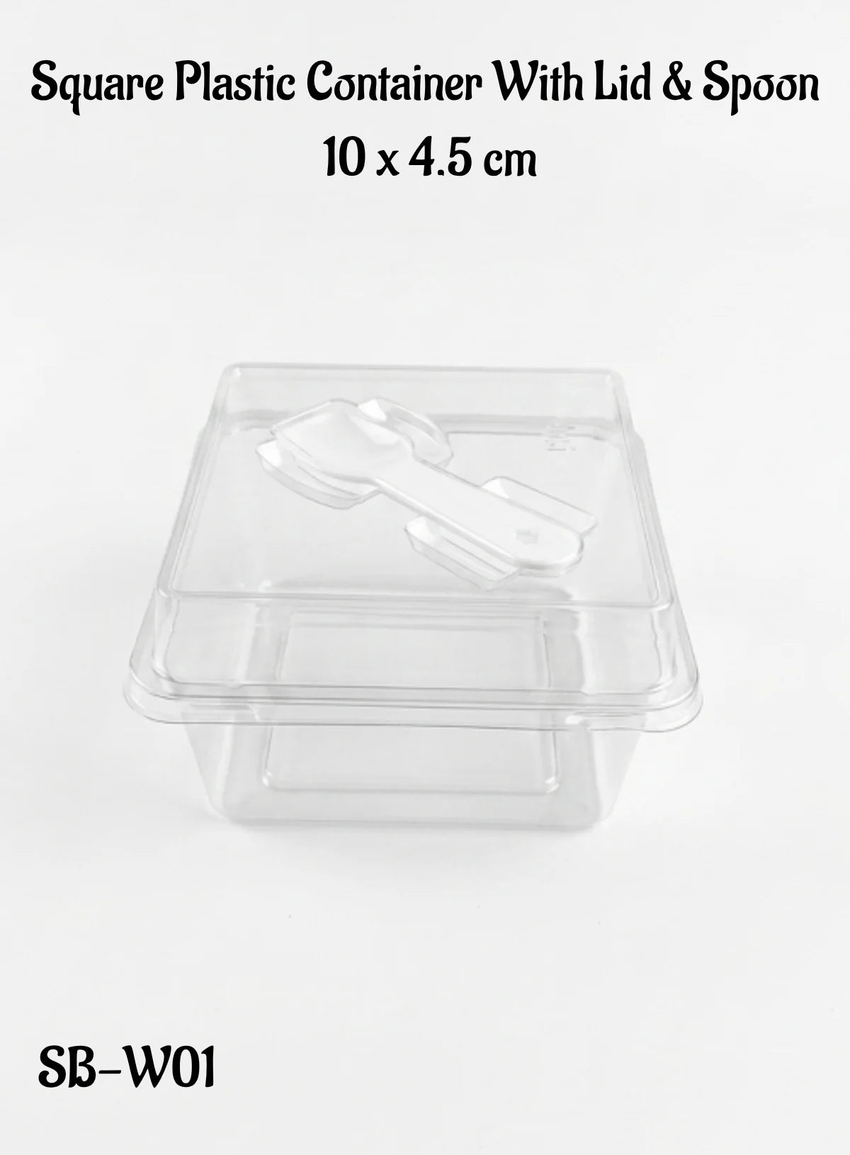 Square Dessert Bowl With Spoon
