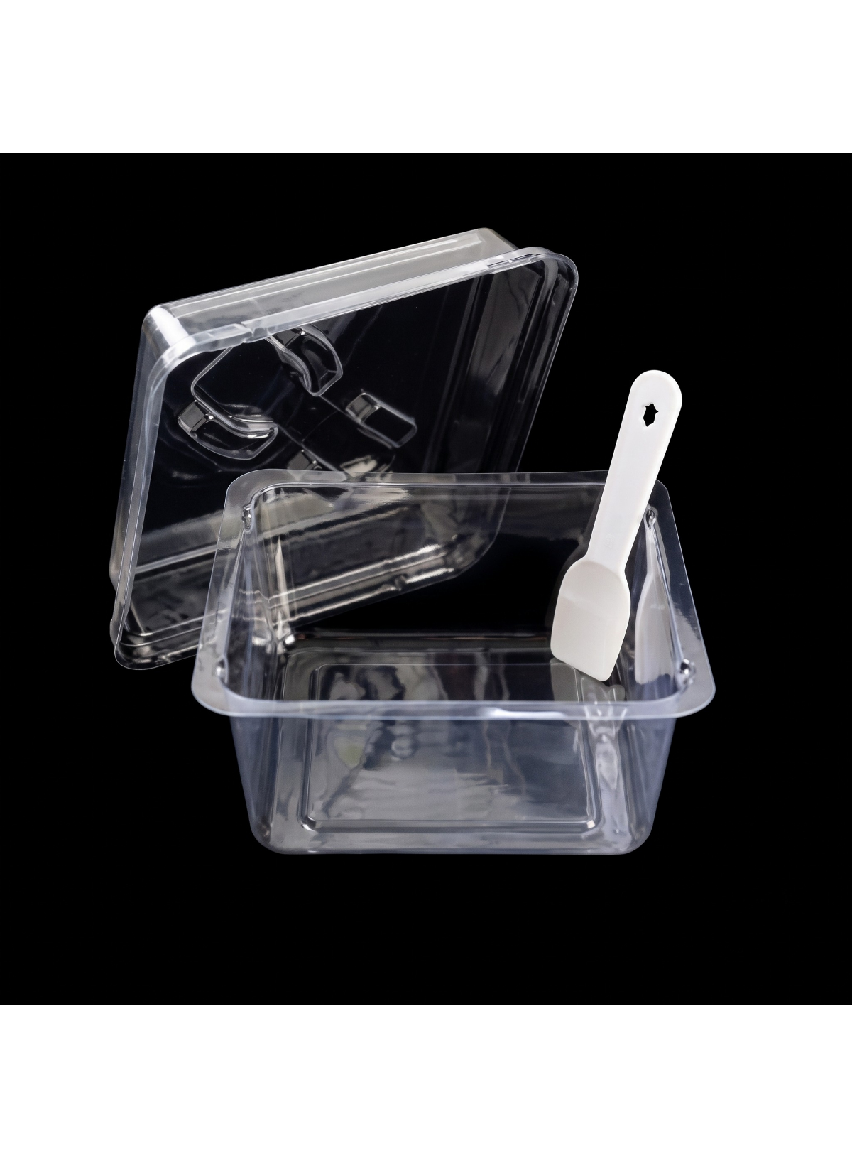Square Dessert Bowl With Spoon