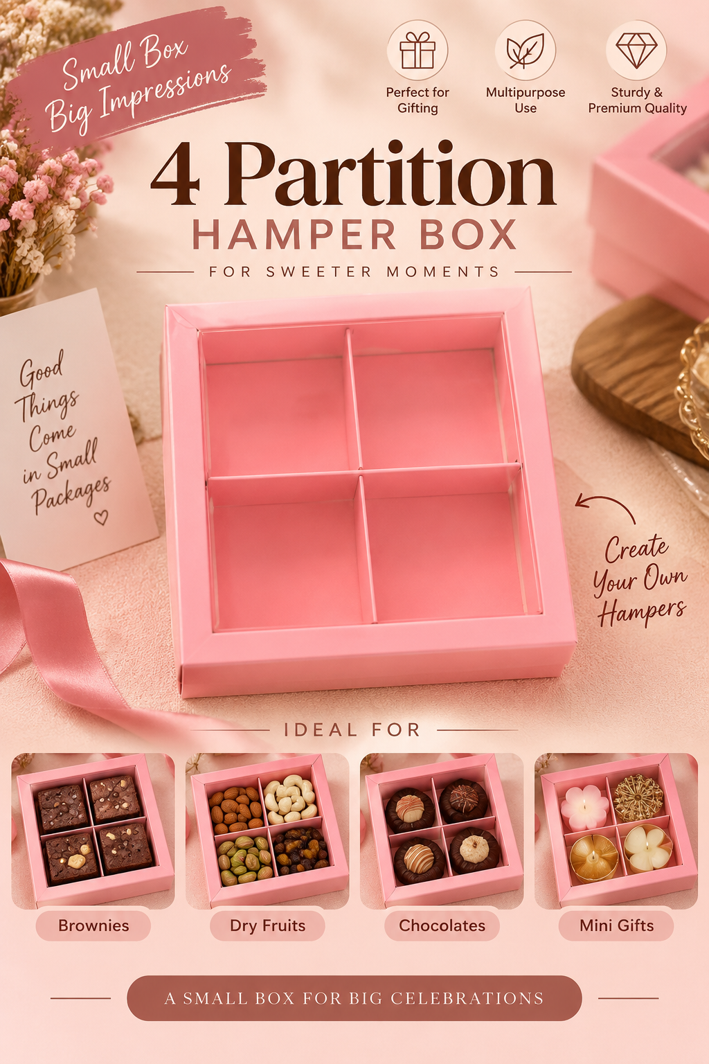 4 Partition Hamper Box