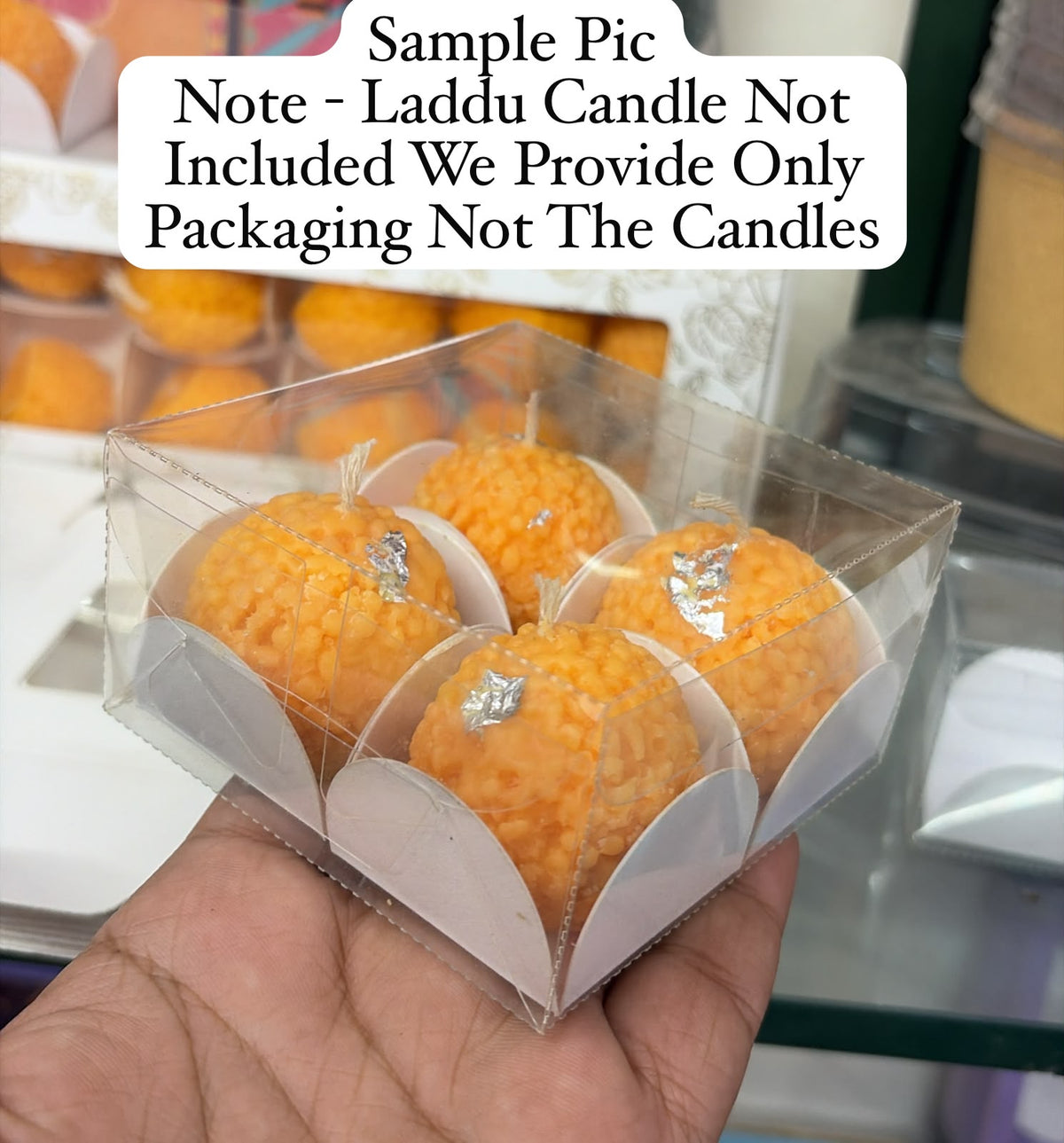 4 Laddu PVC Packaging Box | Peony Candle PVC Packaging Box