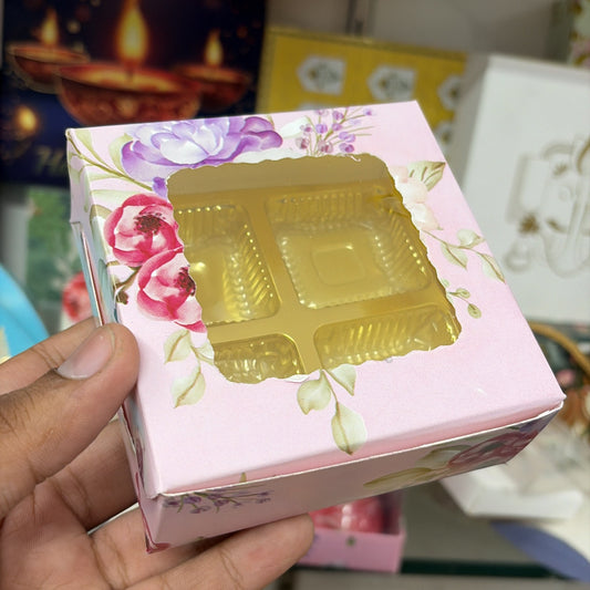 4 Cavity Chocolate Packaging Box