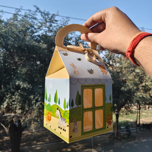 Jungle Theme Hut Shape Box