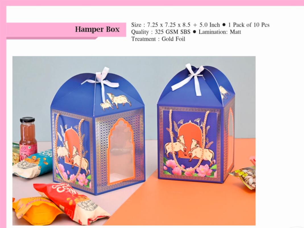 Premium Hamper Box With Gold Foiling