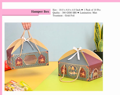 Premium Hamper Box With Gold Foilng