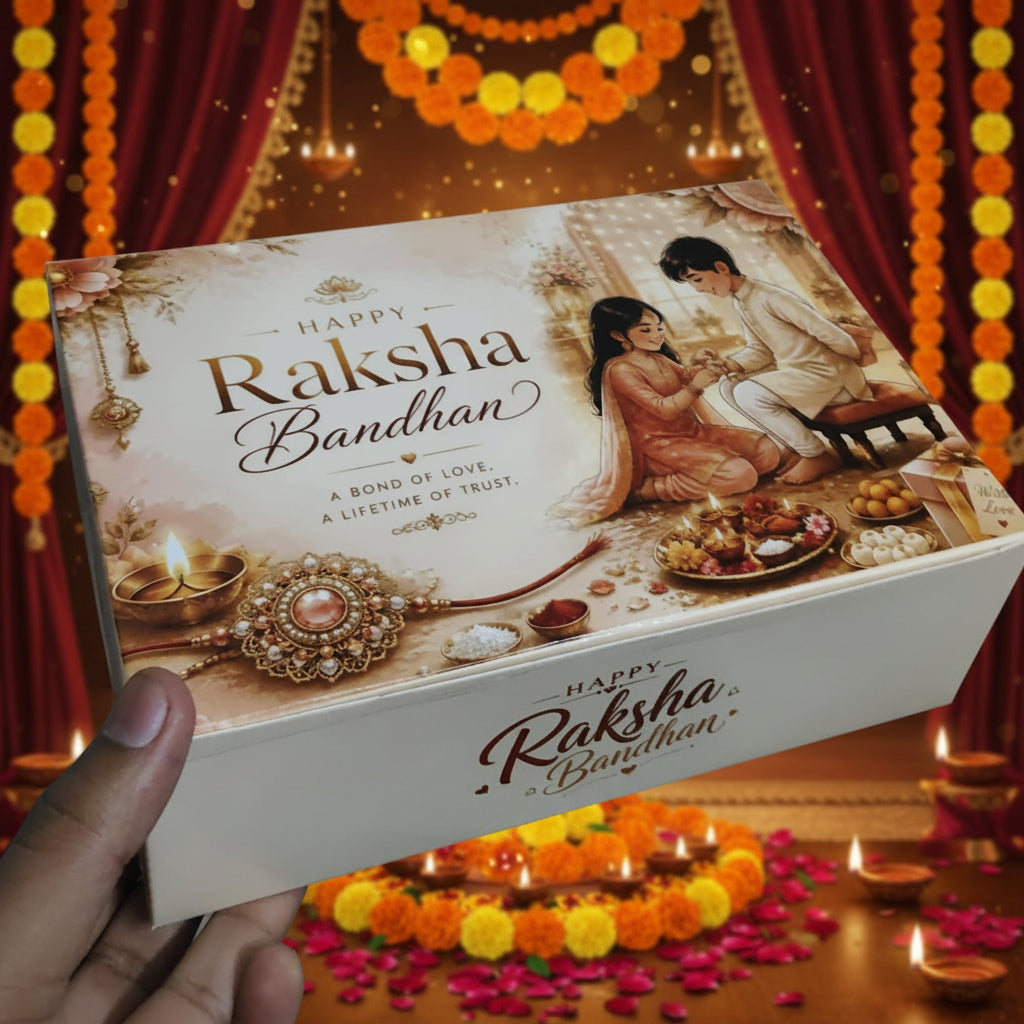 Rakhi Special Hamper Packaging Box - 9*6*3 Inch