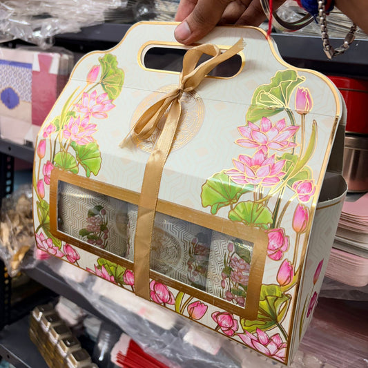 Luxury 3 Jar Box With Tins | Dry Fruit Packaging Box | Hamper Box