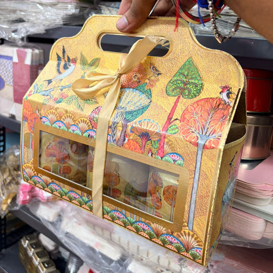 Luxury 3 Jar Box With Tins | Dry Fruit Packaging Box | Hamper Box