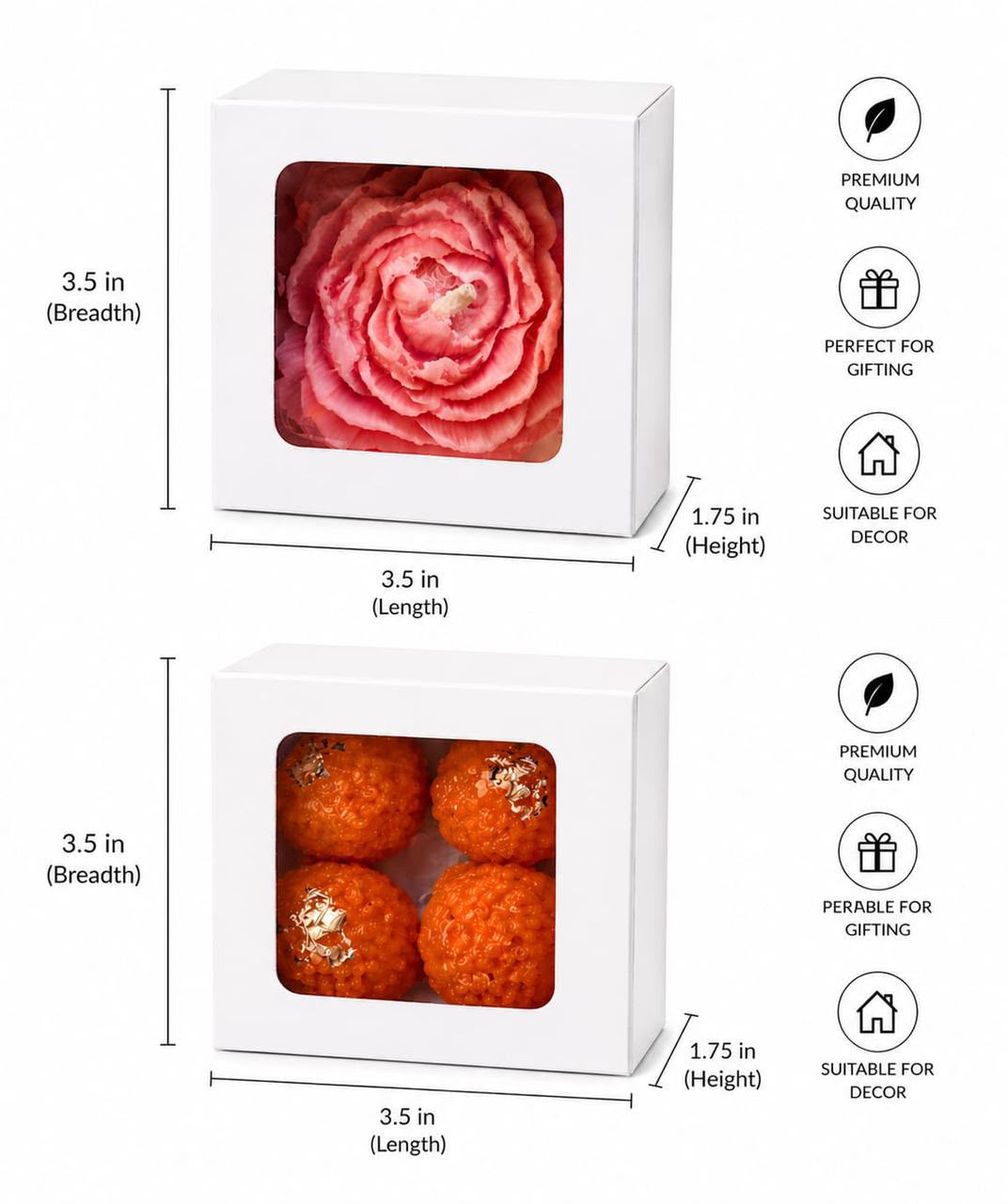 4 Laddu Packaging Box | Peony Candle Packaging Box