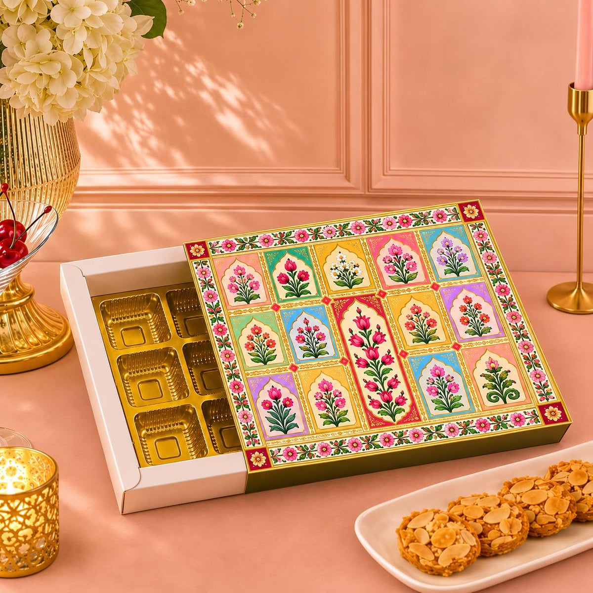 Premium 12 Cavity Chocolate Box / Candle Box / Laddu Box