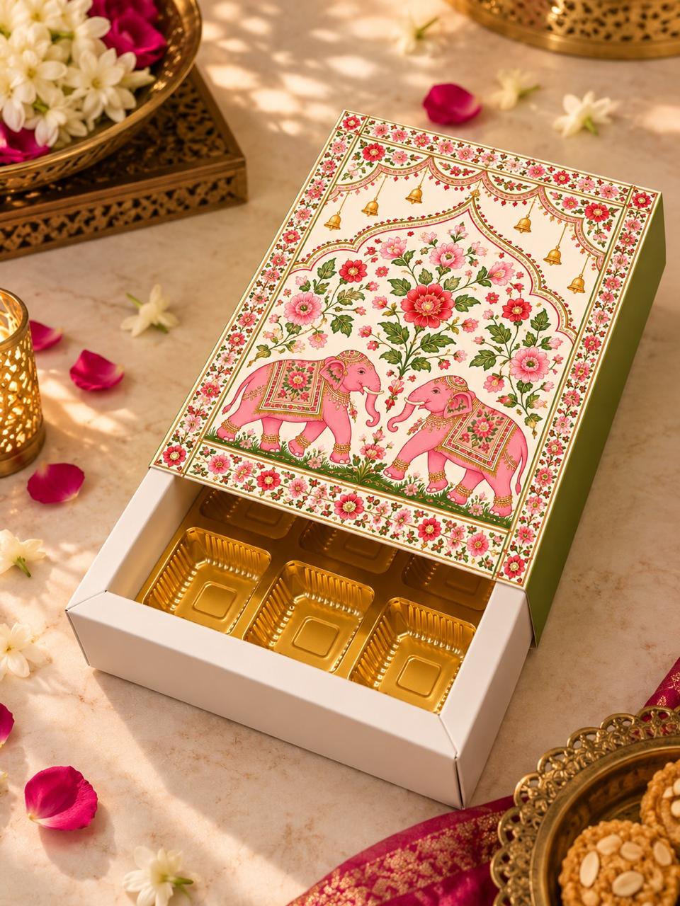 Premium 12 Cavity Chocolate Box / Candle Box / Laddu Box