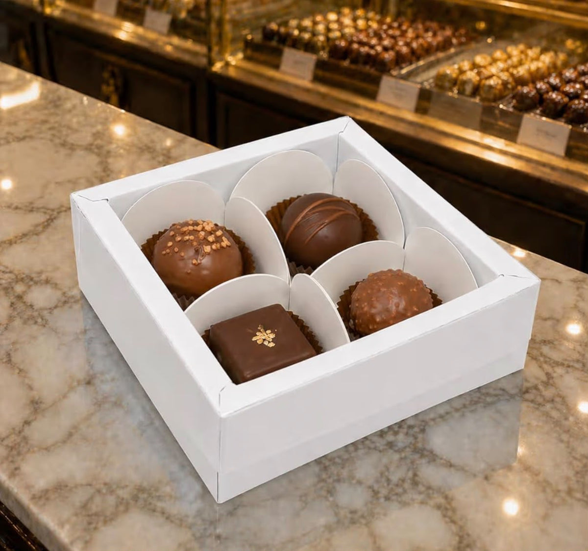 4 Cavity Chocolate Box / Laddu Candle Box / Candle Packaging Box