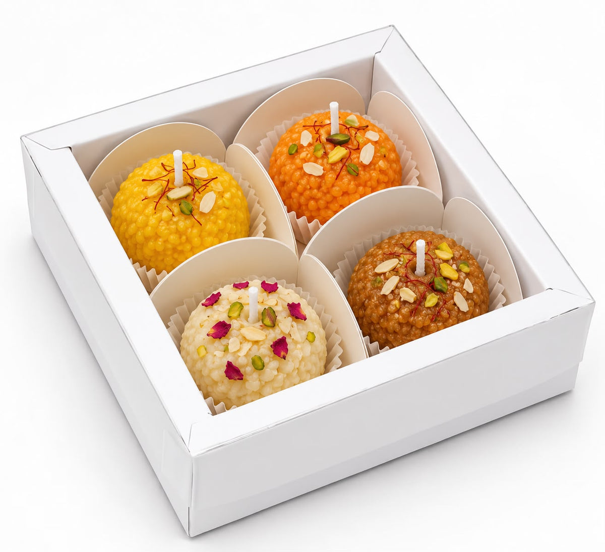 4 Cavity Chocolate Box / Laddu Candle Box / Candle Packaging Box