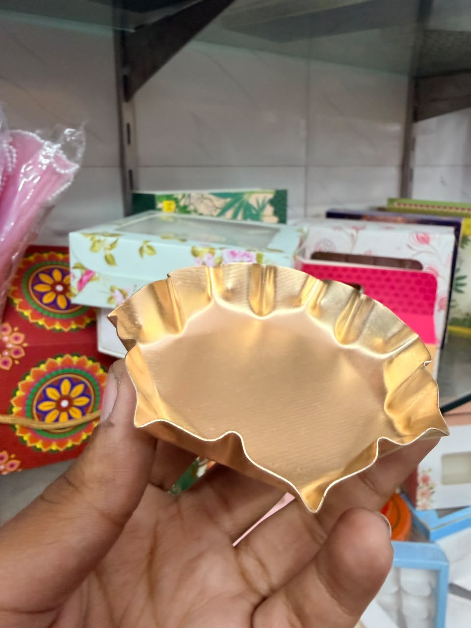 Metal Lotus Urli 4.5inch