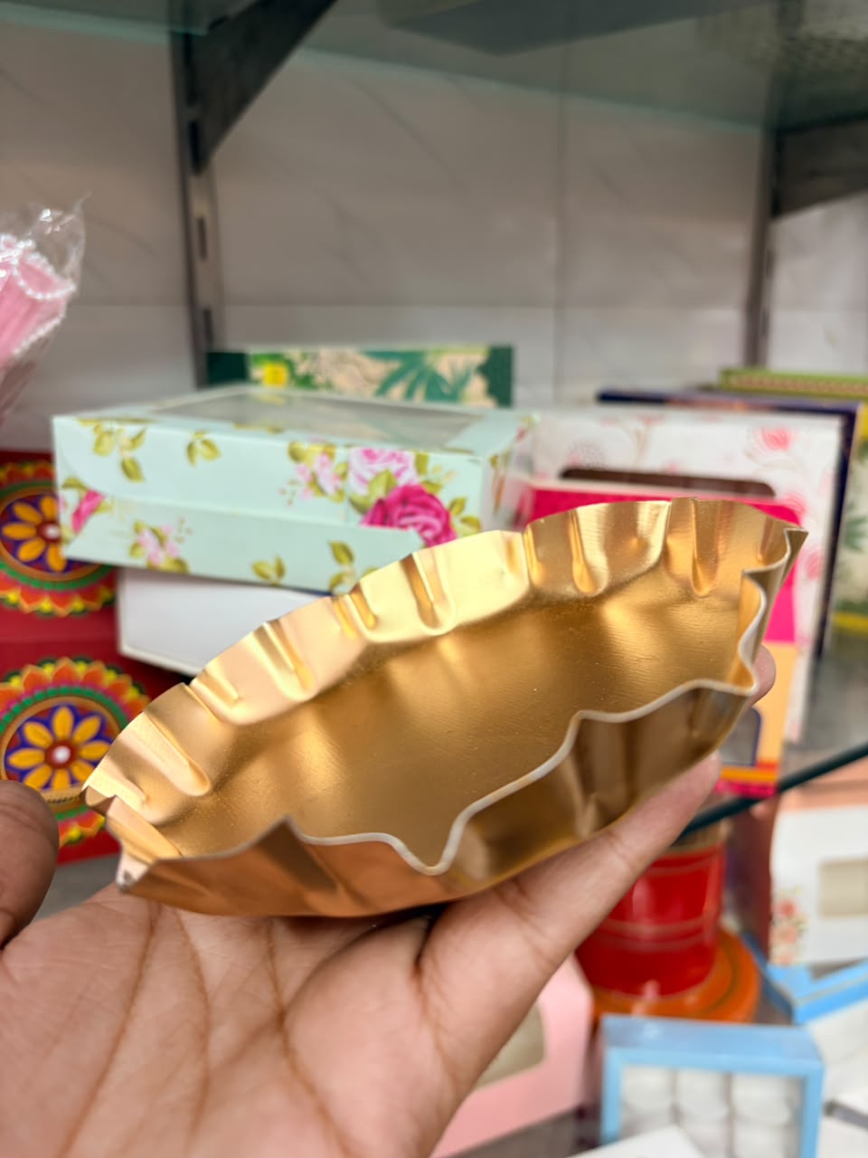 Metal Lotus Urli 3.5 inch