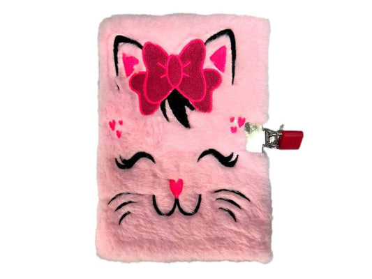 Lock Fur Pink Kitty Diary, Fur Diary for Return gift