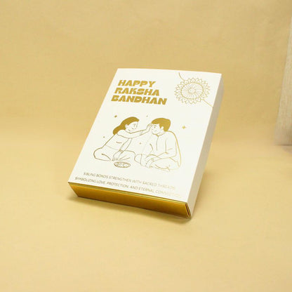 Rakhi Special Premium 12 Cavity Chocolate Packaging Boxes With Golden Leaf Printing