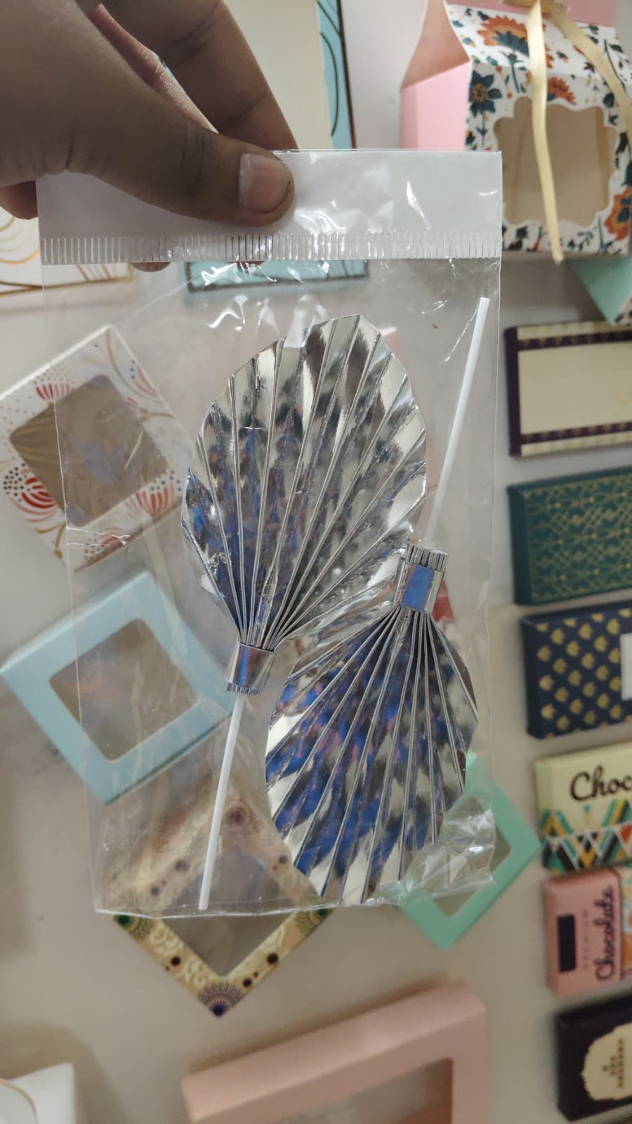 Silver Palm Leaf For Decoration