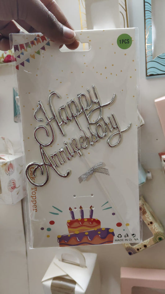 Happy Anniversary Cake Topper