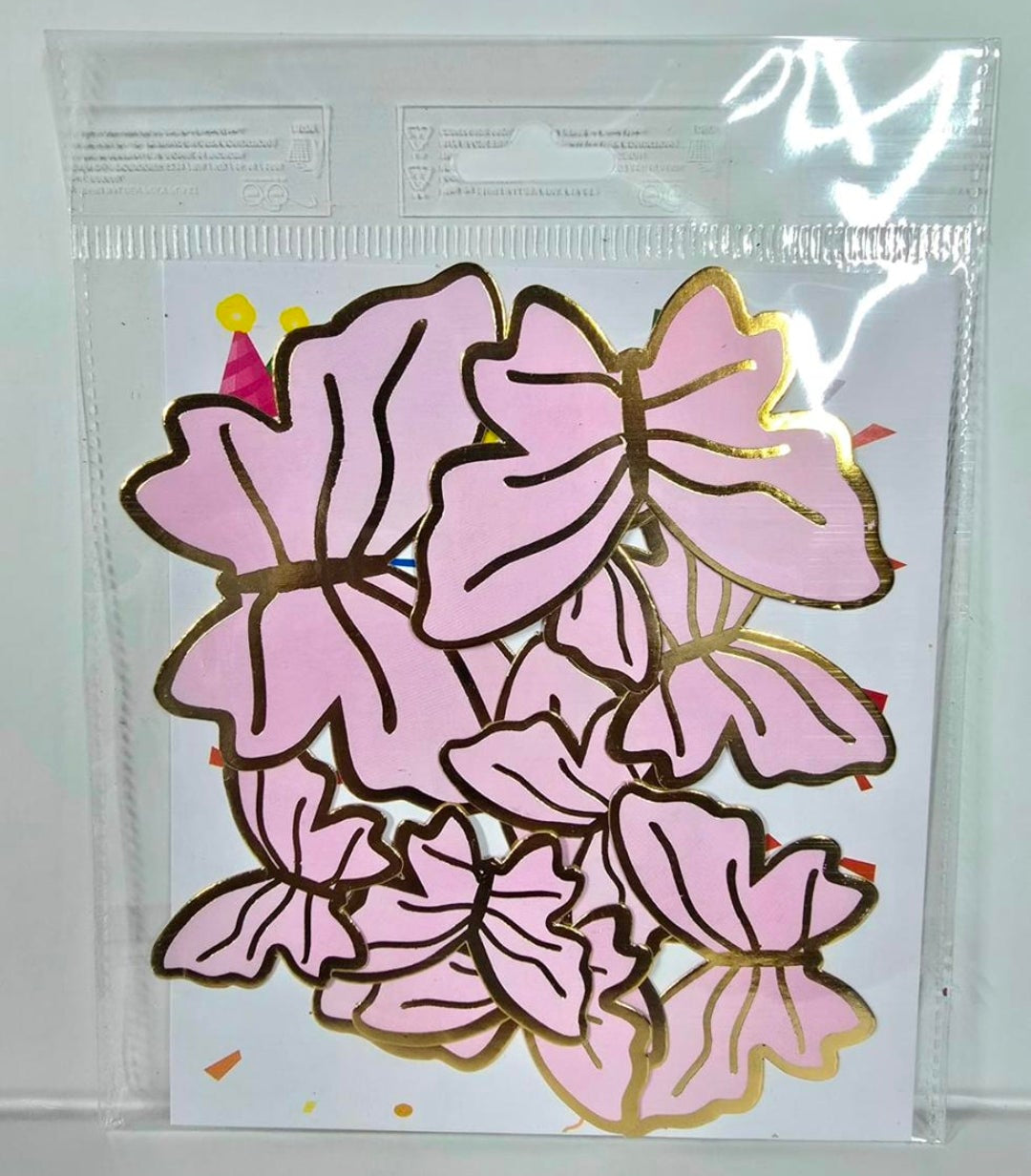 Paper Butterfly With Golden Border 10 pcs