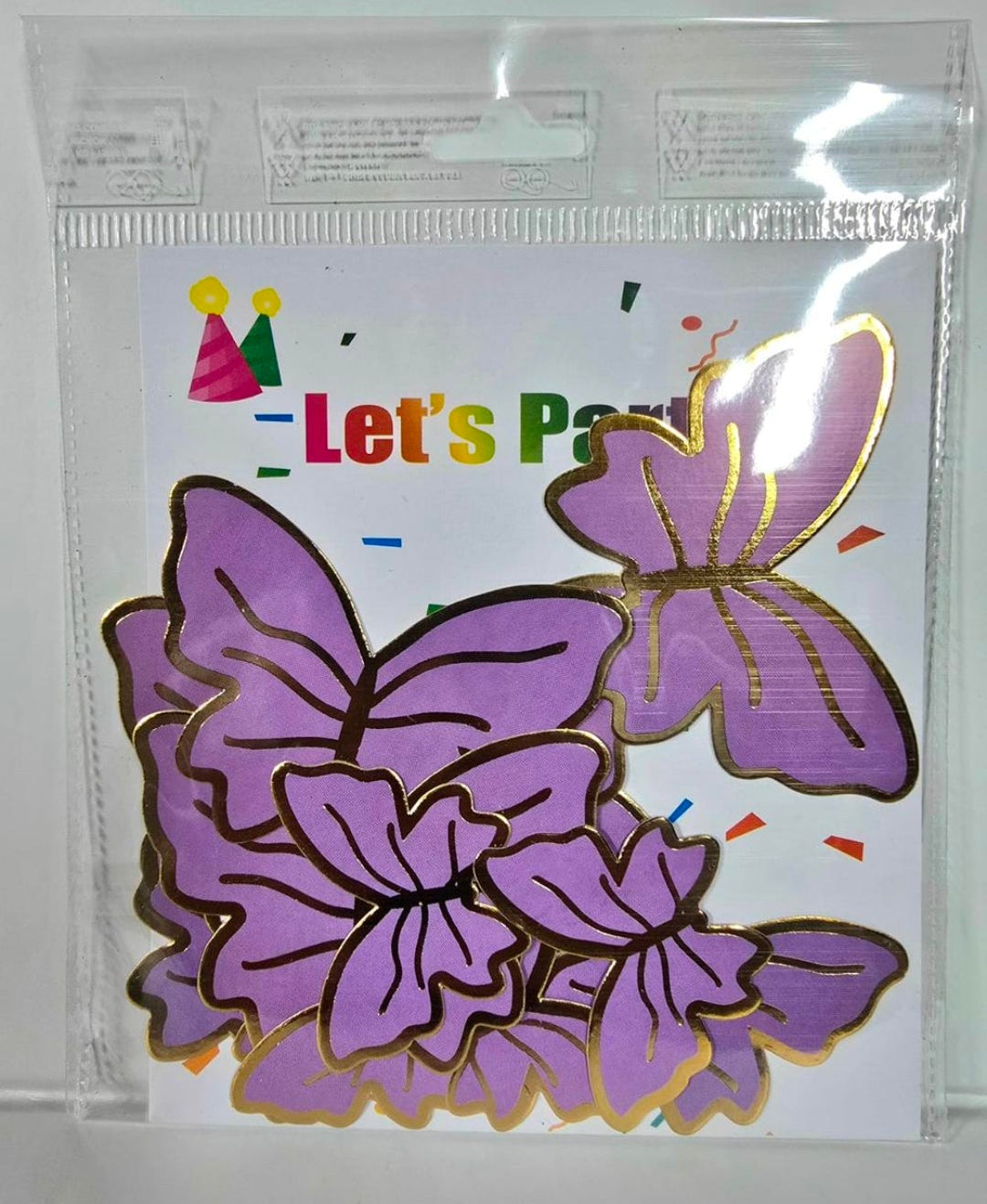 Paper Butterfly With Golden Border 10 pcs