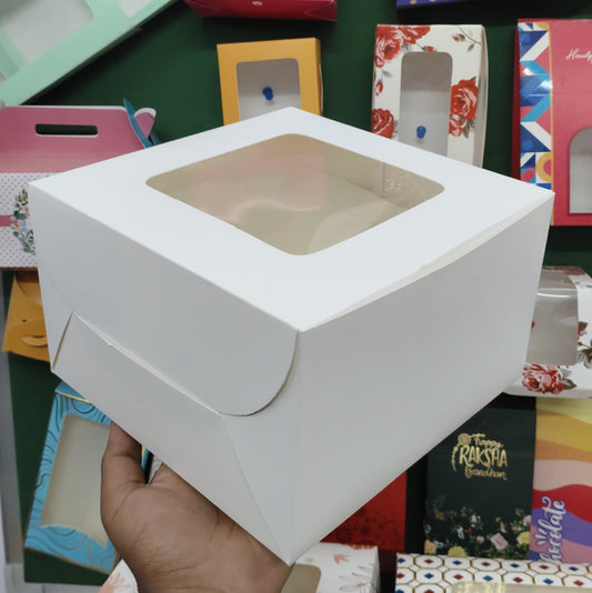 Half Kg Cake Box Plain White