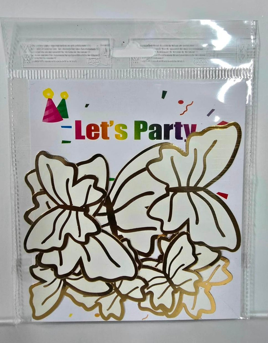 Paper Butterfly With Golden Border 10 pcs