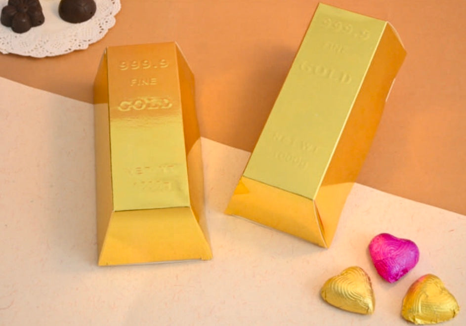 Golden Bar Shape Box