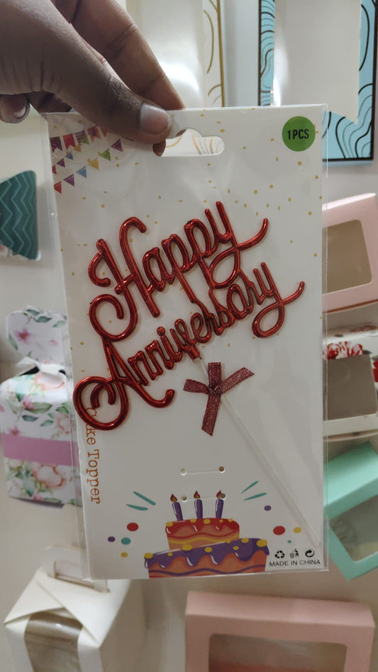 Happy Anniversary Cake Topper