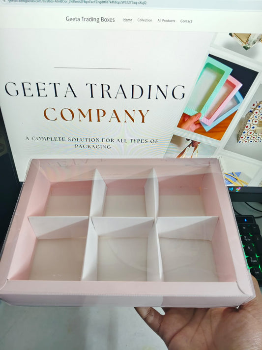 6 Partition Brownie Box / Dry Fruit Packaging Box